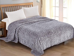 Плед флисовый гладкокрашеный с выстриженным узором, 150х200см 