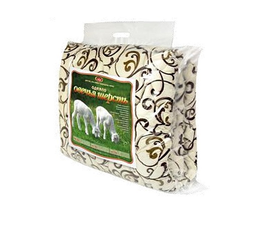 Одеяло из овечьей шерсти 2-х спальное 172x205см (Эльф)