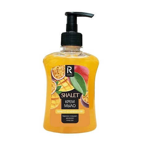 Жидкое Крем мыло SHALET  Освежающее "Манго и Маракуйя",  250мл