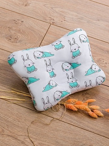 Детская подушка Малютка "Сонный зайка"  (М877),  24*27см