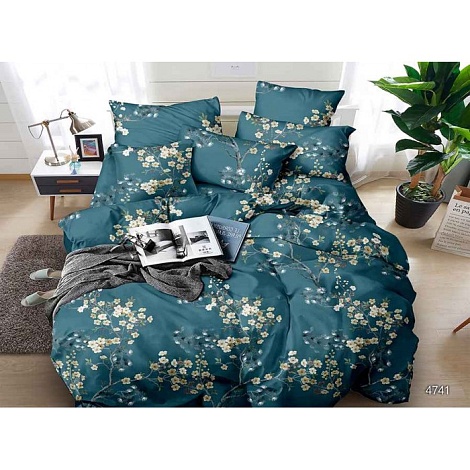 Комплект постельного белья Семейный (2 пододеяльника), Полисатин - 4741