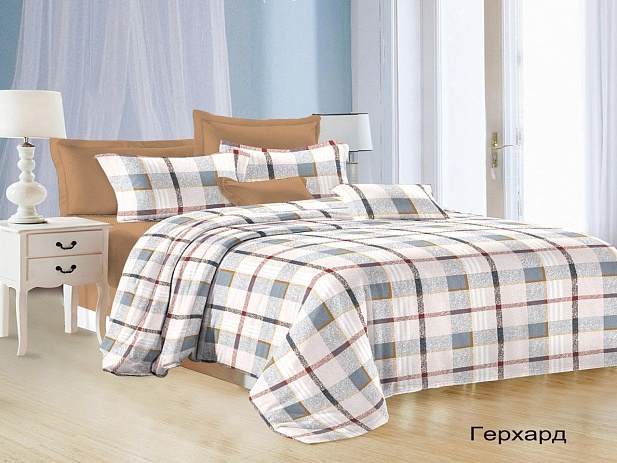 Комплект постельного белья 1,5 спальный Satin Collection, Герхард