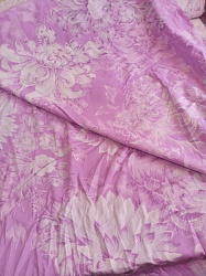 Ткань сатин Цветы розовый