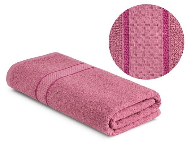 Полотенце махровое гладкокрашеное 360 г/м, 30х50см, Пыльная Роза 