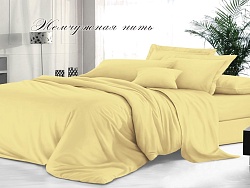 Комплект постельного белья 2-х спальный Макси гладкокрашеный "Sateen De Luxe" Эльф, Жемчужная нить