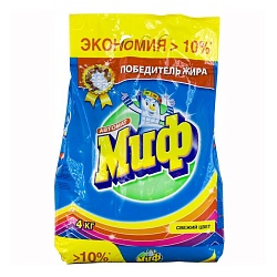 Стиральный порошок Миф-автомат Color, 4 кг 