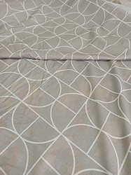 Ткань поплин Графика серый