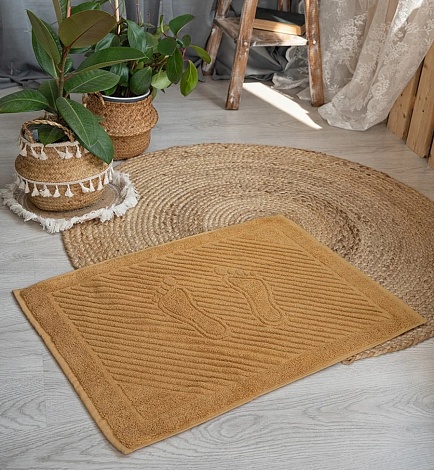 Полотенце махровое для ног 50х70см, 700гр Ашхабад, (ореховый)