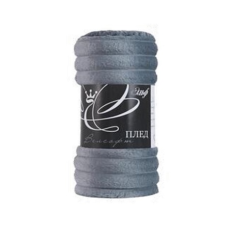 Плед жаккардовый в обечайке, 180х200см (Эльф), Серый