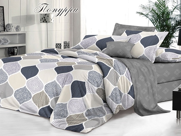 Комплект постельного белья 1,5 спальный "Белла Вита Премиум" Эльф, Попурри