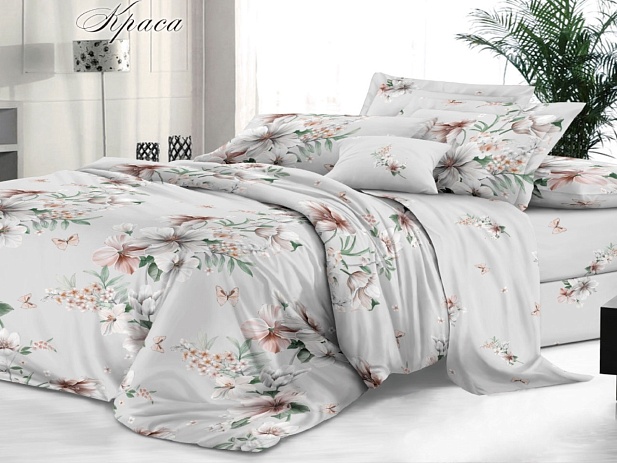 Комплект постельного белья Евро "Sateen De Luxe" Эльф, Краса