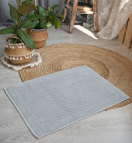 Полотенце махровое для ног 50х70см, 700гр Ашхабад, (серый мираж)