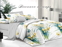 Комплект постельного белья 1,5 спальный "Белла Вита Премиум" Эльф, Весенняя палитра