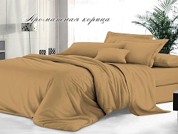 Комплект постельного белья 2-х спальный Макси гладкокрашеный "Sateen De Luxe" Эльф, Ароматная корица