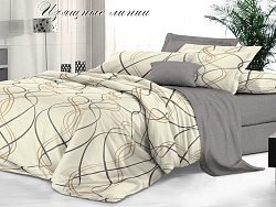 Комплект постельного белья Семейный "Sateen De Luxe" Эльф, Изящные линии