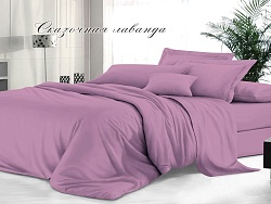 Пододеяльник 2-х спальный 175х215см, гладкокрашеный сатин, Сказочная лаванда