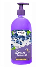 Жидкое КРЕМ мыло "Агелина BIO" Черника с молоком, 1 л с курком 