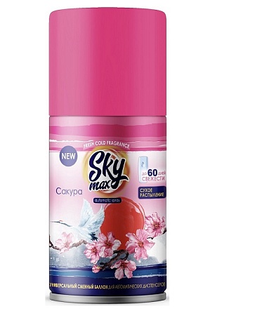 Освежитель SKY MAX  Сакура, 250 мл сменный баллон