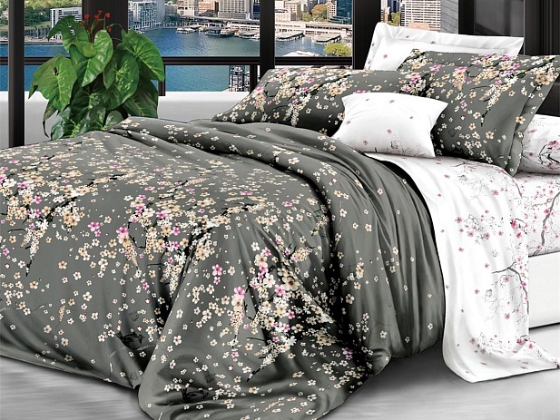 Комплект постельного белья 1,5 спальное "Sateen De Luxe" Эльф, Туманное утро