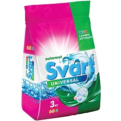 Стиральный порошок универсальный "SVART-Автомат" универсал 3кг для белого и цветного с энзимами 