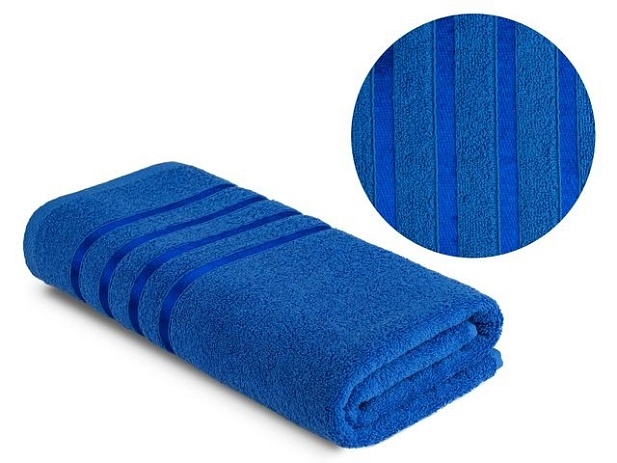 Полотенце махровое гладкокрашеное 420 г/м, 70х140см, Синий