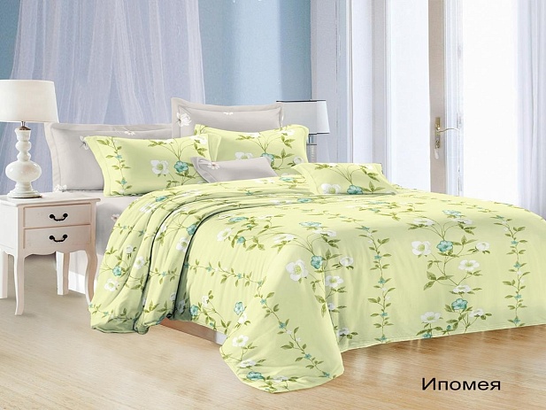 Комплект постельного белья 1,5 спальный Satin Collection, Ипомея