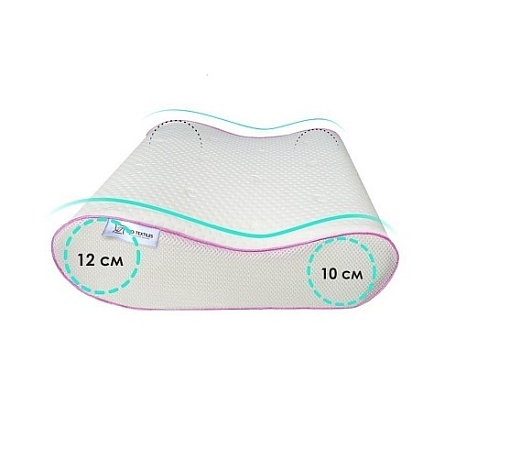 Подушка ортопедическая с эффектом памяти "Эргономика" Стандарт MF409, 50*38см