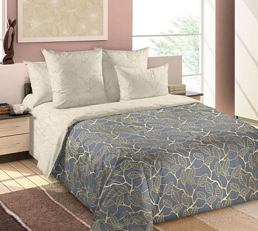 Комплект постельного белья Семейный на резинке (2 пододеяльника), Золотой день