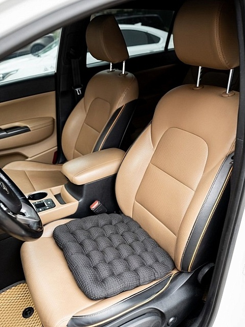 Подушка на стул "ОРТО-ЛЮКC" черная (ORTO498), 40*40см