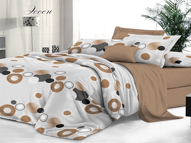 Комплект постельного белья Евро "Sateen De Luxe" Эльф, Эссен