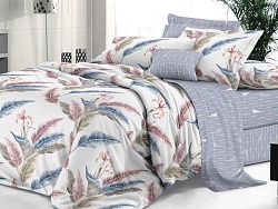 Комплект постельного белья Семейный "Sateen De Luxe" Эльф, Инна