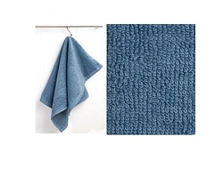 Полотенце махровое "Салфетка", плотность 360 г/кв.м, 30х50см, Серо-синий