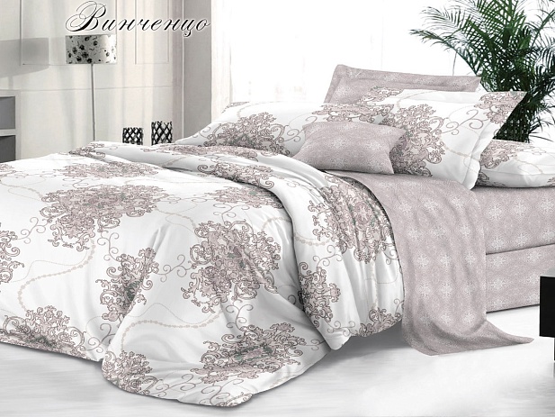 Комплект постельного белья Евро "Sateen De Luxe" Эльф, Винченцо