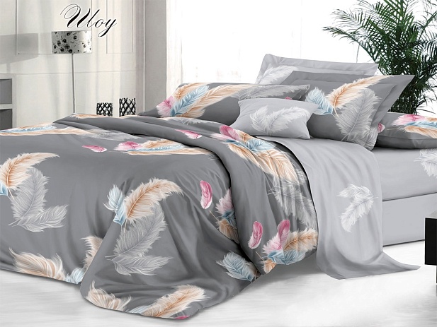 Комплект постельного белья Семейный "Sateen De Luxe" Эльф, Шоу