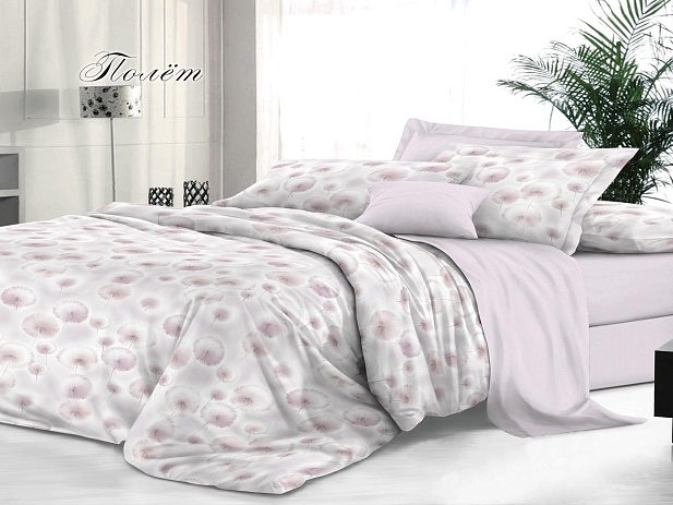 Комплект постельного белья Евро "Sateen De Luxe" Эльф, Полёт