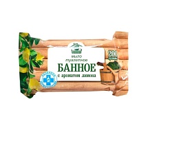Мыло туалетное "БАННОЕ" с ароматом Лимона в обертке, 200 гр