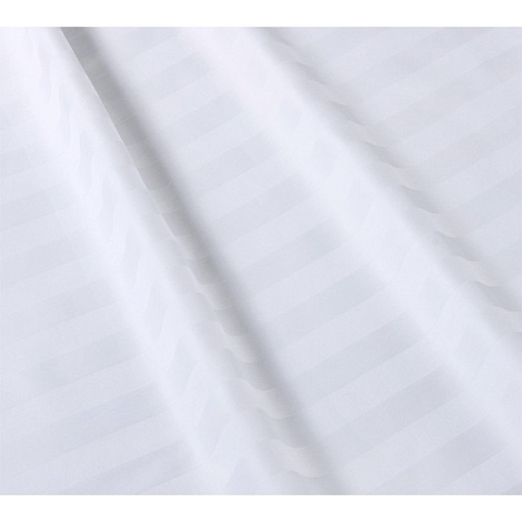 Комплект постельного белья 1,5 спальный, Страйп-сатин 2х2 - Отбеленный