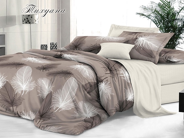 Комплект постельного белья Семейный "Sateen De Luxe" Эльф, Тихуана