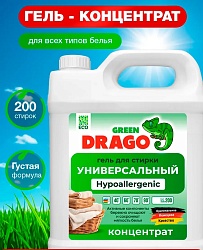 ГЕЛЬ ДЛЯ СТИРКИ GREEN DRAGO Универсальный КОНЦЕНТРАТ, 5л 