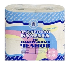 Туалетная бумага Набережные Челны с втулкой (4шт)