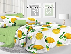 Комплект постельного белья Евро "Белла Вита Люкс" Эльф, Сочный лимон