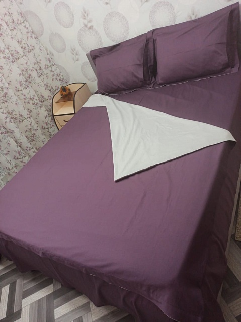 Комплект постельного белья Сатин 2-х спальный (индивидуальный пошив), наволочки с ушками