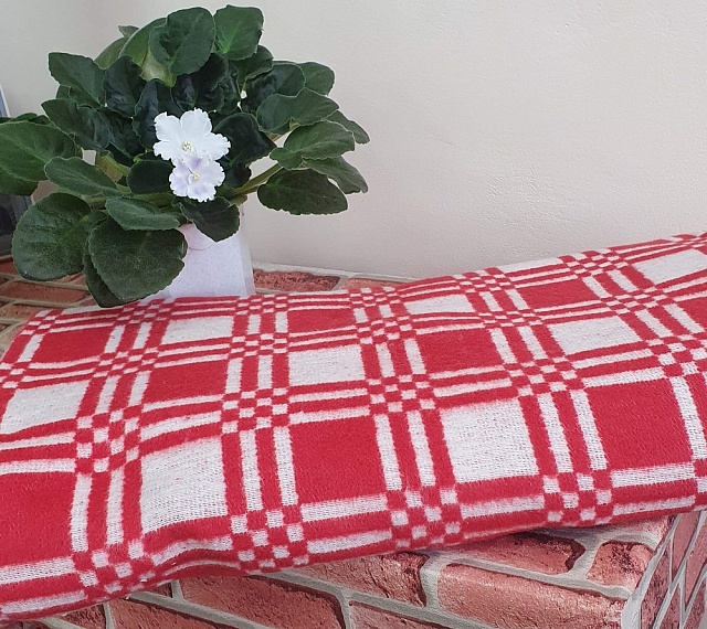 Одеяло байковое 400 гр. 100% хлопок, 140x205 см