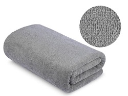 Простыня купальная махровая гладкокрашеная, пл. 420 г/кв.м, 200х210см, Серый