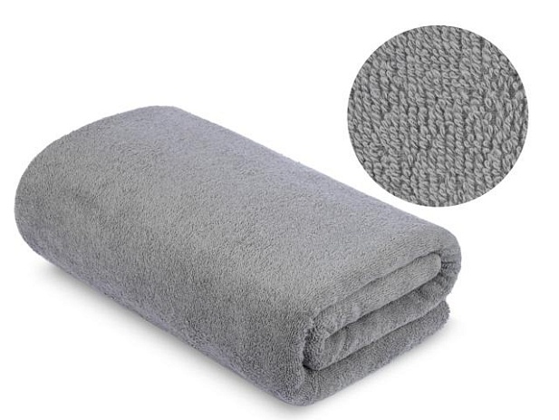 Простыня купальная махровая гладкокрашеная, пл. 360 г/кв.м, 180х210см, Серый