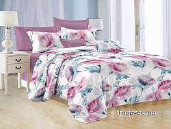 Комплект постельного белья 1,5 спальный Satin Collection, Творчество