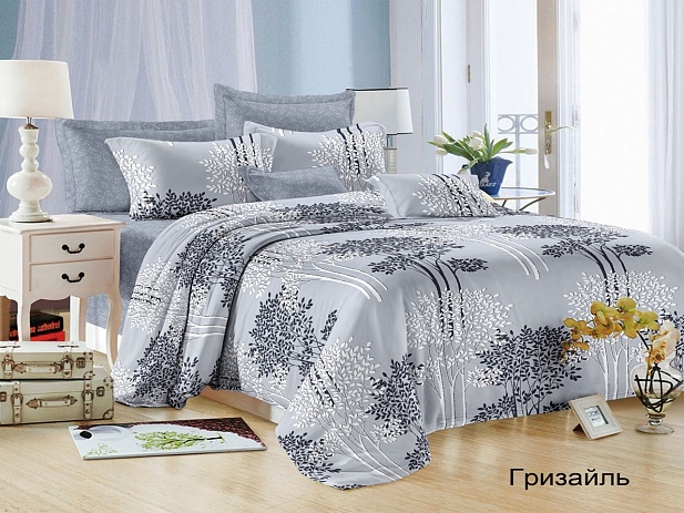 Комплект постельного белья Евростандарт Satin Collection, Гризайль
