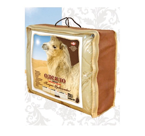 Одеяло из верблюжей шерсти в чехле из микрофибры 320 г/м, 172х205см (Эльф)
