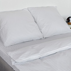 Наволочка Поплин страйп (белый), 40*40см