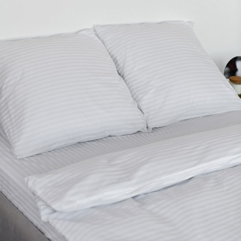 Наволочка Поплин страйп (белый), 40*40см